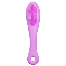 Cíor ghlantacháin do chait agus do mhadra, scuab ghlantacháin do smig agus fiacla, scuab silicone (corcra)