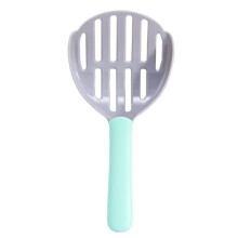 Pet litter scoop and cat poop cleaning tool (gray + green)