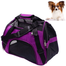 Zaino portatile per animali domestici, borsa a tracolla pieghevole per cani, accessori per animali, specifiche: piccolo (viola)