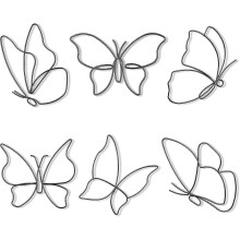 6pcs Metal Butterfly Wall Decor Butterfly Metal Wall Art Metal Wall Hangings, Decorations