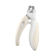 Pet nail clippers for dogs and cats with LED light (light brown)