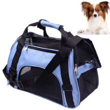 Zaino portatile per animali domestici, borsa a tracolla pieghevole per cani, accessori per animali, specifiche: piccolo (blu)