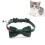 Christmas Snowman & Tree Pattern Pet Collar with Bells, Style:With Bow(Green) 1