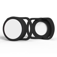 2 custodie in silicone anti-smarrimento per AirTag di seconda generazione / AirTag di prima generazione, dimensioni: 24 mm (nero + bian