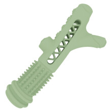 Hollowed-out tree branch shaped dog teething chew toy, durable and bite-resistant (green)