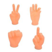 4pcs /Set Pet Finger Holder Mini Rubber Toys High Elasticity Jerking Cat Artifact