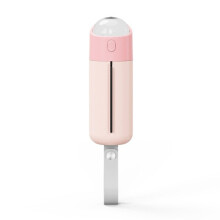 Tragbarer Hundekotaufnehmer, Haustier-Müllbeutelspender mit LED-Licht (rosa)