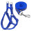 Small to medium-sized dog nylon reflective dog leash set, size: S (blue) 1