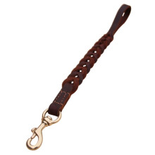 1,8 x 50 cm Leder-Hundeleine, kurze Zugleine, Hundekette (Kaffee)