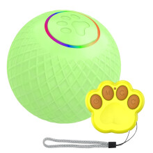 C2 Smart Pet Cat Toy Ball, Light-up Yo-Yo, 5.5cm Diameter, Remote Control Version (Green)