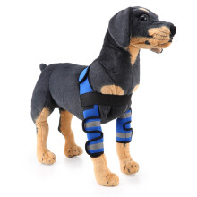 Pet leg and knee protectors for dogs, surgical wound protection sleeves, size: L (support clause (blue))