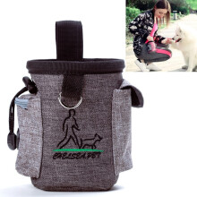 Trainingstasche für Haustiere, multifunktionale Snacktasche für draußen, Haustierbedarf (meliertes Grau)