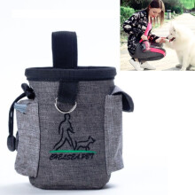 Trainingstasche für Haustiere, multifunktionale Snacktasche für draußen, Haustierbedarf (hellgrau)