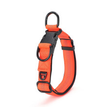 CW1100 Zaťahovací obojok na krk pre psov, veľkosť: XL 35-55 cm (oranžový)