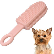 TPR Dog Toy Teething Stick, Durable, Cleansing, Interactive, and Entertaining Toy for Dogs (Pink)