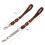 Leather Dog Leash Pet Tow Rope Chain, Style: Without Spring(Coffee) 3