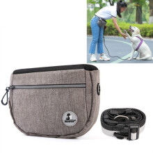 MOVEPEAK Hunde-Snacktasche, Leinen-Trainingstasche für Hunde, Hunde-Snacktasche für Ausflüge (Grau)