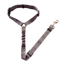 Guinzaglio per cani da auto con imbottitura elastica, larghezza: 2,5 cm (grigio)