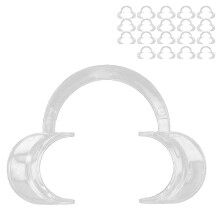 20pcs Disposable Lip Cheek Retractor Transparent Cshape Teeth Whitening Mouth Opener
