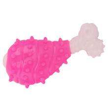 BG-W167 Pet Teething and Chewing Interactive Chicken Leg-Shaped Toy (Pink)