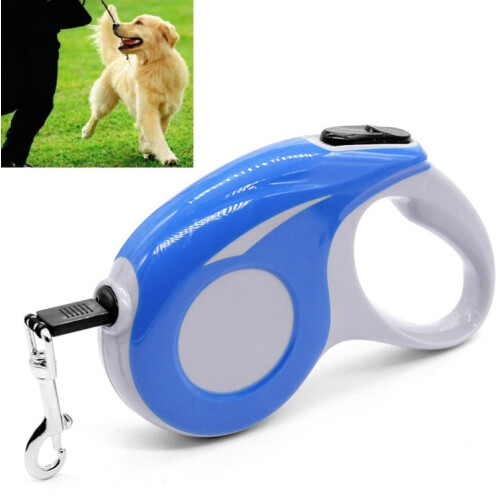 Automatic pet leash for home use, retractable dog leash, length: 5m (blue)
