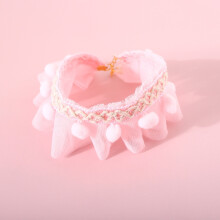 Collare regolabile in pizzo per animali domestici, ideale per cani e gatti, taglia S (20-25 cm, rosa).