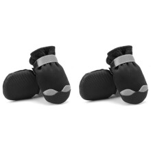 Waterproof, non-slip, and durable pet snow boots, suitable for all seasons, size 2 (black).