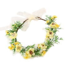 Nature Styles Künstlicher Gänseblümchen-Kopfschmuck,-Gelb