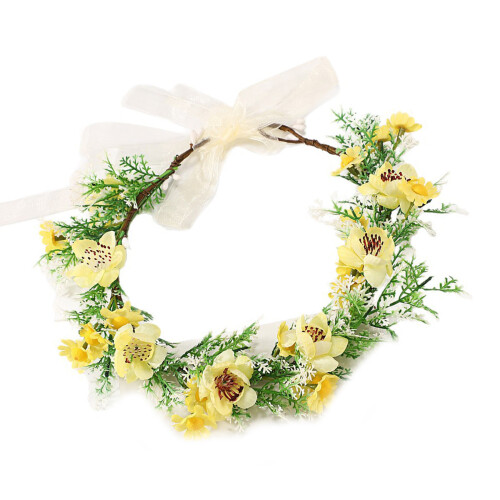 Nature Styles Künstlicher Gänseblümchen-Kopfschmuck,-Gelb