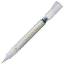 Pentel Starflake Brush Glitter Pen Silver Ink