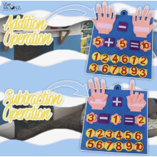 LittleMoonz Felt Finger Board Numbers Counting Toy
