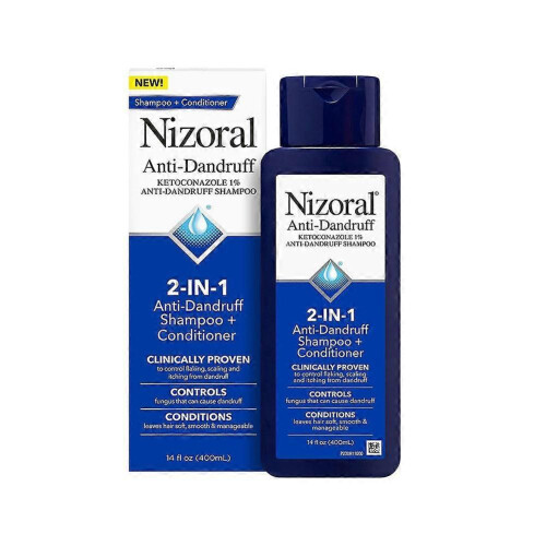 Nizoral 2 In 1 Dandruff Shampoo Reduces Itching Oil Control for Men and Women