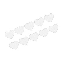 Heart Shaped Reflective Motorcycle Stickers 10PCS-White