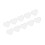 Heart Shaped Reflective Motorcycle Stickers 10PCS-White 1