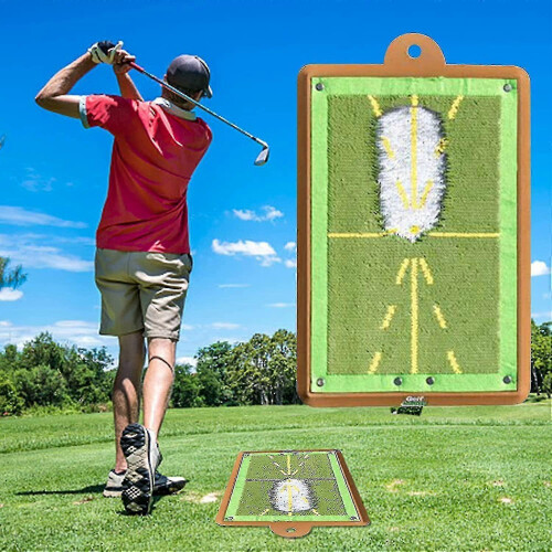 Golf training mat for swing detection, advanced golf impact mat, path feedback golf practice mat
