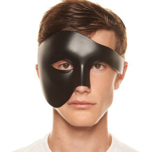 Halbmaske aus Hartplastik 17,5 14,5 cm Cosplay