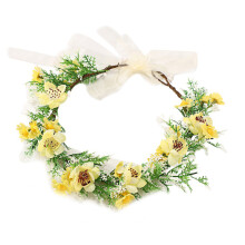 Natuurstijlen Kunstmatige Daisy Hoofddeksel Elastische-Geel