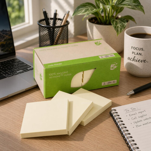 Recycled Notes Repositionable Pad 76x76mm 12 Pack 2