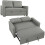 Homcom HOMCOM 2 Seater Sofa Bed Click Clack Pull Out Sofa Bed for Living Room Grey 2