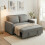 Homcom HOMCOM 2 Seater Sofa Bed Click Clack Pull Out Sofa Bed for Living Room Grey 7