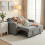 Homcom HOMCOM 2 Seater Sofa Bed Click Clack Pull Out Sofa Bed for Living Room Grey 8