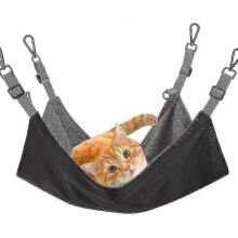 Cat Hammock Bed with Adjustable Straps And Hooks for Small Animals, Double Sided Hanging Swing for Cat, Ferret, Rabbit, Chinchilla, Cat, Blac - Jnlgv
