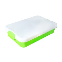 Sensorischer Mülleimer für Kinder, Sandtablett mit Deckel,-Grün