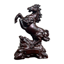 Wood Horse Statues Handmade Horse Figurines-Ebony Height 8cm