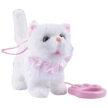 Plush Electronic Pet Cats Toddler Interactive Toy Remote-White