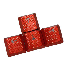 Carbon Fiber Low Profile Keycaps Ultra Thin Blank-Red Arrowkeys