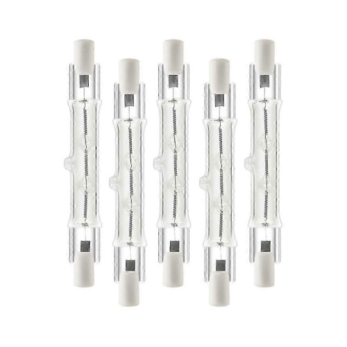 5 Pack R7S 118mm 300W 230V,R7S Halogen Linear Light Bulb, Dimmable Halogen Lamp for Construction Work Landscape Lighting