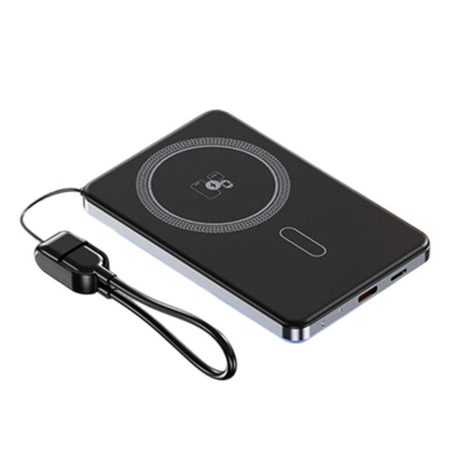 Fast Charging Magnetic Battery Holder Shell with Wireless-Gray