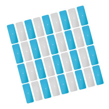 Pack of 36 Iron Magnetic Adhesive Strips for Cabinet Lights-NR