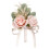 Roseblomstbrosje med grønne blader, 11,5 cm 2